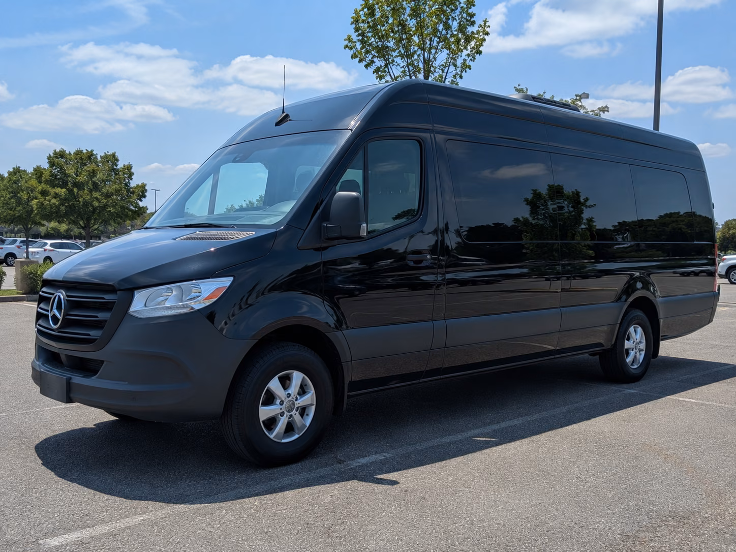 full wedding weekend sprinter van transportation for destination weddings and out of town guests in cincinnati